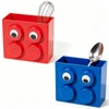 Cute Brick-Style Magnetic Basket Organizer for Fridge, 2 Pack ABS