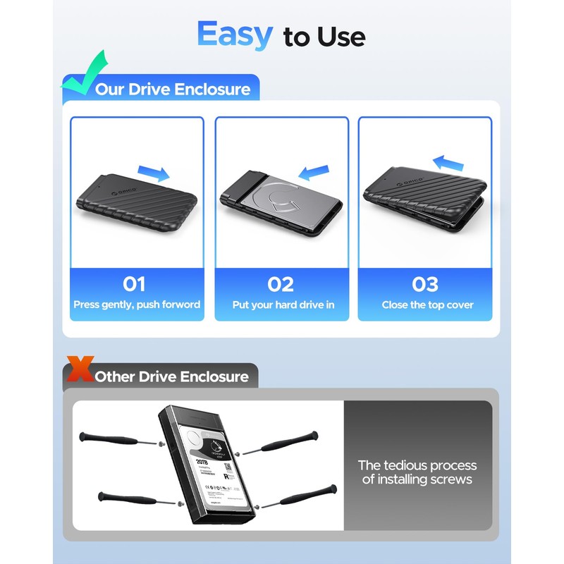 ORICO 2.5 Inch HDD Case USB 3.0 Connection SATA Hard