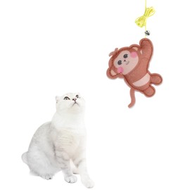 Edoxus Interactive Cat Toy Cat Fishing on Door Frame Hanging Toy Mouse for Cat Movement Cat Toy as Cat Gifts (Monkey)