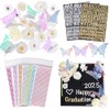 42 Pcs Graduation Hat Decorations Kit Includes 20Pcs Purple Decorative