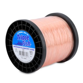 Triple Fish Monofilament Line, 60 lb / 27.2 kg Test.031 in / 0.80 mm Dia, Pink, 1 lb / 0.45 kg Spool, 840 yd / 768 m (TFM-1-60PK)