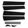 8pcs Pillar Post Trim Kit 4D Style Gloss Black Side