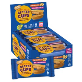 SUPERFOODIO Peanut Butter BETTER CUPS | 30g x 15 No Added Sugar packs | Choc free, PB Bliss | All-Natural Ingredients | Protein | No Refined Sugar | Vegan (30g x 15 Packs)