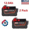 For Milwaukee M18 12AH 18V Extended Capacity Battery Li-Ion XC
