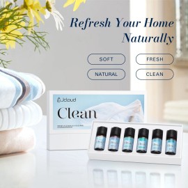 JCLOUD Essential Oils for Laundry, Clean Scent Fragrance Oils Set, Gift Set