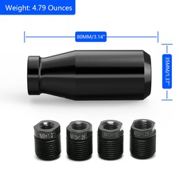 Amazing AUTO (Black) 5 Speed Manual Weighted Automatic Shifter Knob Gear Shift Knobs for Mazda Miata Nissan 350z Subaru Sti