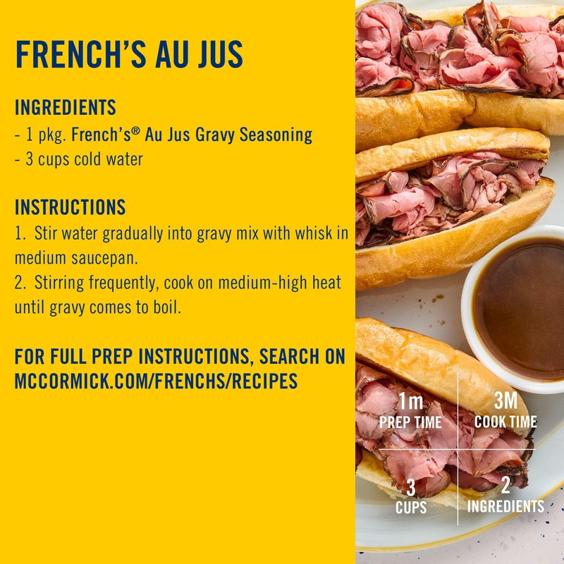 French's Au Jus Gravy Mix, 0.75 oz (Pack of 12)
