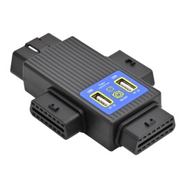 iKKEGOL Pocket OBD2 OBDII Full 16 Pin 1 Male to 3 Female OBD Cable Splitter Converter Adapter with 2 USB Port Supply Charging for Diagnostic Extender (1 to 3 Splitter)