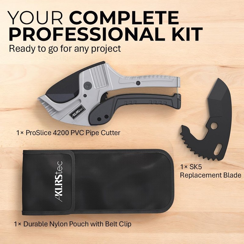 KLRStec ProSlice 4200 Professional PVC Pipe Cutter Set (42mm /