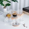GURUDAR Glass Espresso Shot Cups with Saucers Set of 6,