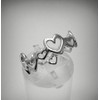 Stylish sterling silver ring women solid 925 heart band size