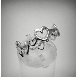 Stylish sterling silver ring women solid 925 heart band size G-Z Empress jewellery