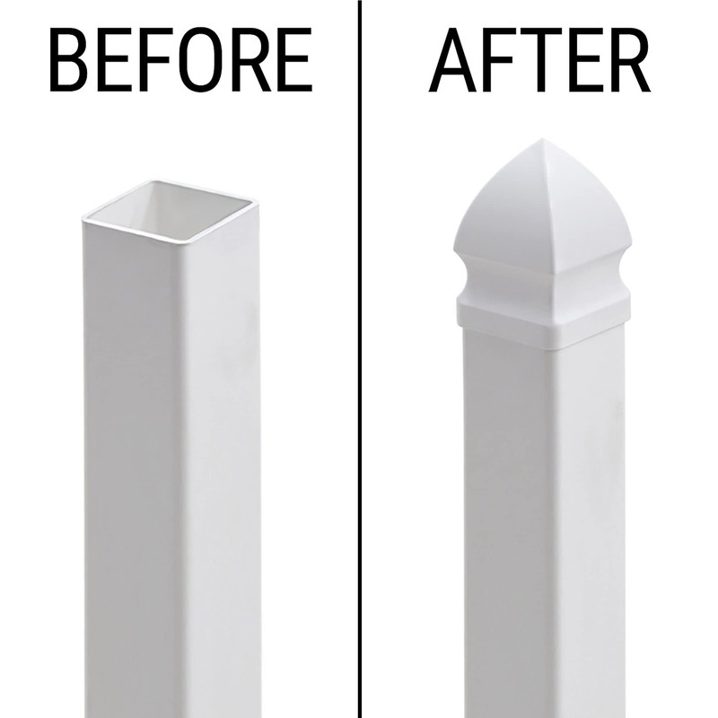 Plum Fittings 1" x 1" Gothic Vinyl Picket Fence Caps
