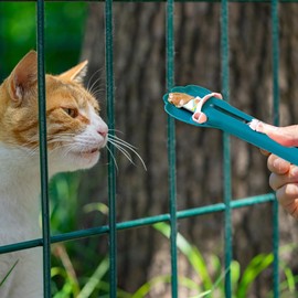 2PCS Cat Strip Squeeze Spoon Lickable Cat Treats Spoon Cat Wet Treats Dispense Spoon for Dogs and Cats Wet Treats （Pink and Blue)