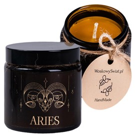 BeesWax World Handgefertigte Bienenwachs Kerzen – Naturwachs Kerzen mit Baumwolldocht – 100% Bienenwachs – dekorativ & nachhaltig – Sternzeichen Motive zur Auswahl (Widder)