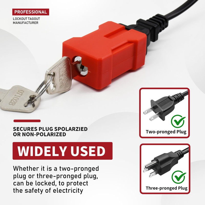 Plug Locks Electrical Cord Plug Lockout Device 2 Pack Outlet