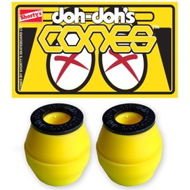 Kata Skateboarding Shorty's Skateboard Bushings Doh Doh's Cones with Washers Yellow 92A Soft w/Bronson Bearing Cleaner