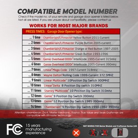 3 for LiftMaster Garage Door Opener Remote, 375UT, 375LM, 380UT, 3-Year Warranty