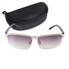 Captain Stag CS-002-2-EH-72 Men's Sunglasses with Sunglasses Case, Metal Frame,