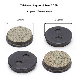 4 Pares de Pastillas de Freno de Disco de Bicicleta, Semimetálicas, Redondas, de Montaña, para Bicicleta Eléctrica, Aceite de Resina Cetona, Kit de Repuesto para Pastillas de Freno de Disco, Accesorio