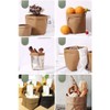 Bombinate Large Washed Craft Washable Storage Bag, Paper Brown, Food