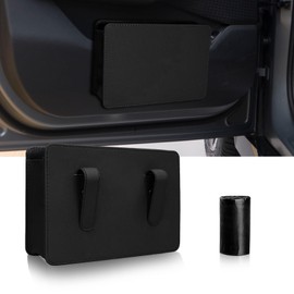 Wedcool Car Trash Can, Car Garbage Organizer, Car Seat Back Storage Box, Leak-Proof Waterproof Car Trash Bin, Foldable Hanging Mini Cars Storage Bag Container Suitable for Most Car (Black)