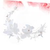 WOONEKY White Butterfly Chiffon Soft Chain Headband for Women Elegant