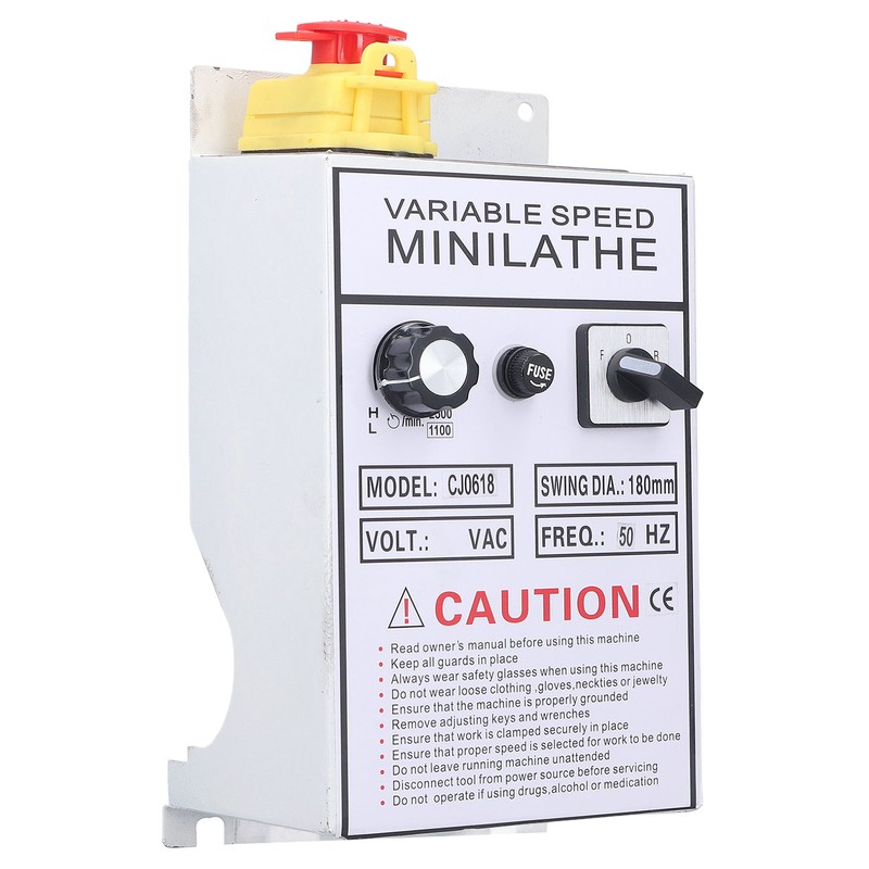 Lathe Control Box Speed Controller Assembly Switch Fuse for 0618‑3B