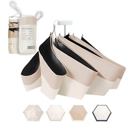 (2025 Folding Umbrella x Carabiner Pouch with Carabiner) Parasol, Sun or Rain, Uses Ultra Lightweight Carbon Fiber, Approx. 5.3 - 5.3 oz (150 - 160 g), 99.9% Total Light Blocking, Folding Umbrella