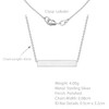 Tuscany Silver Engravable Horizontal Bar Necklace of Length 43 cm