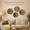 4 Pcs Luxury Gold Round Metal Wall Art, Modern Metal