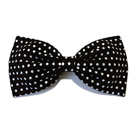 Polka Dots Hair Bow Collection (Black/White Dots, Alligator Clip)