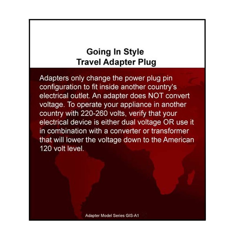 Adapter Plug America to Ireland Hong Kong South Africa Non