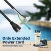 Tomatosd Pool Pump Power Cord 6 Feet Extension Electrical Plug