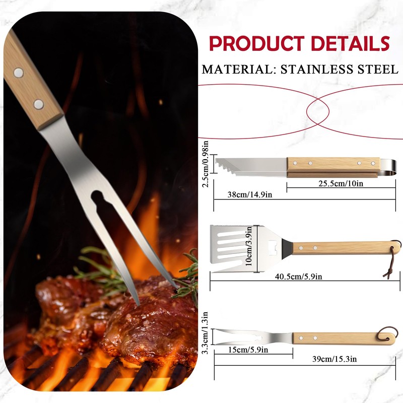 5-in-1 BBQ Tool Sets – Multi-Functional Spatula with Knife Edge,
