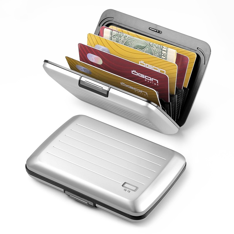 Aluminium Card Holder with Metal Lock, RFID Protection Against Fraud