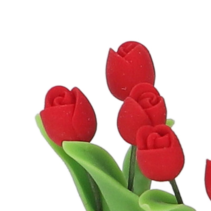 Artificial Tulips Flower Ornament 1:12 Doll House Garden Decor Simulated