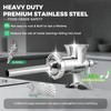 Huanyu Manual Meat Grinder-Heavy Duty Stainless Steel, Hand Crank Grinding