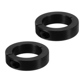 PATIKIL Bore 40mm Single Split Shaft Collar 60mm OD 15mm Thickness, 2 Pack 45#Carbon Steel Locking Collar Clamp Style with Set Screw for Machine Tools Industry, Black