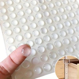 100Pcs Self-Adhesive Clear Rubber Bumpers, Noise Dampening Pads for Drawers, Cabinet Doors, Picture Frames