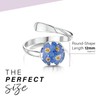 Shrieking Violet Real Flower Jewellery Sterling Silver Adjustable Ring for