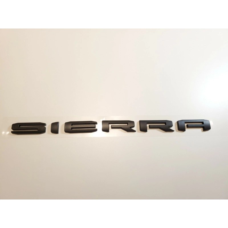 GMC Matte Black Rear Tailgate SIERRA Emblems Letter GMC Sierra