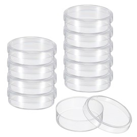 PATIKIL 35mm Plastic Petri Dishes with Lid, 10 Pcs Petri Plates Tissue Culture Plate for Lab Science Experiment, Clear