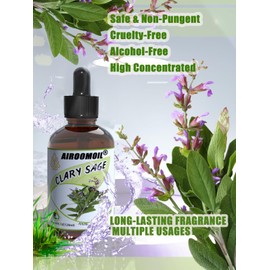 Clary Sage Essential Oil Pure Aromatherapy for Natural Scent Oils for DIY Diffusers & Massage 4 Fl Oz