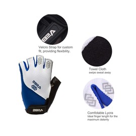 VEBE Guantes de ciclismo para hombre y mujer, para ciclismo de montaña, transpirables y absorbentes de golpes con almohadilla de 5 mm