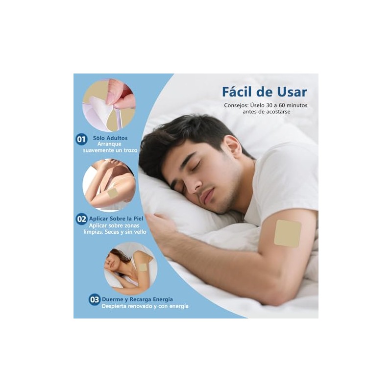 120 Parches para Dormir Totalmente Naturales, Ayudas para Dormir de