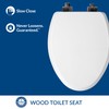 Mayfair Bennett Toilet Seat with Matte Black Hinges, Slow Close