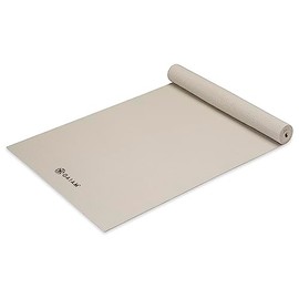 Gaiam - Esterilla de yoga de calidad superior de 5mm, lisa, gruesa y antideslizante para todo tipo de ejercicios de yoga, pilates y gimnasia (173 cm  