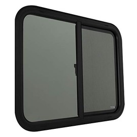 RecPro RV Window | Teardrop 30" W x 24" H Horizontal Slide | RV Window Replacement (1 Window, No Trim Kit)