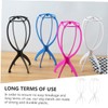 PACKOVE 2Pcs Foldable White Wig Displaying Racks Portable Household Wig